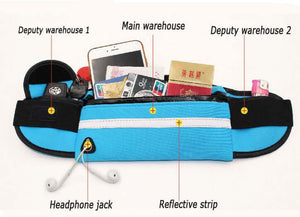 Velocity sports fanny pack with water-resistant material - side view