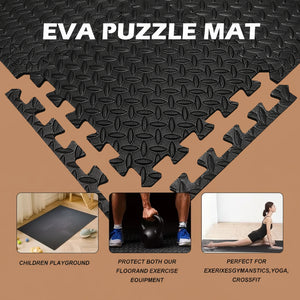 8/16 Pcs Foam Fitness Non Slip Yoga Mat Fitness Floor Tile Protection Pad Fitness Equipment Mat Suitable for Indoor Fitness
