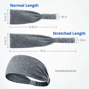 Sport headband extra wide design for sweat control during exercise