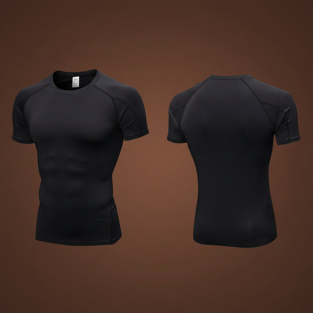 3 Pack Men'S Short Sleeve Tee Sport Compression Shirts, Casual Breathable Sweat Absorbent T-Shirt for Gym Workout Running, Men'S Sportswear for Summer