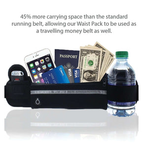 Running belt and fanny pack worn during outdoor sports - lifestyle shot