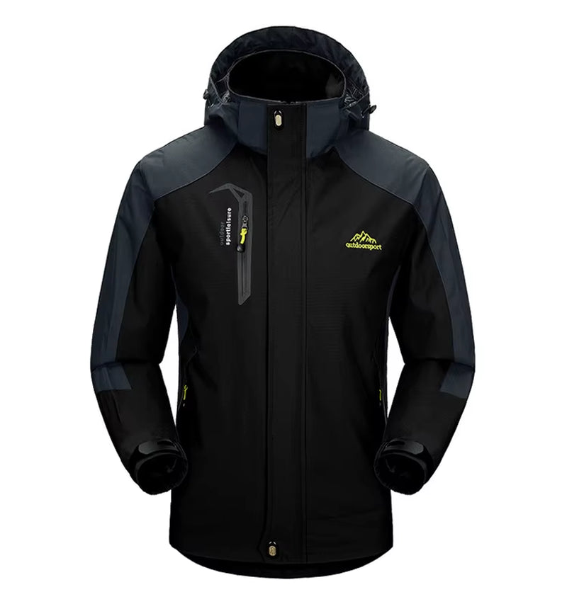 Camping Hiking Jacket Men Autumn Outdoor Sports Coats Climbing Trekking Windbreaker Travel Waterproof Jackets Black