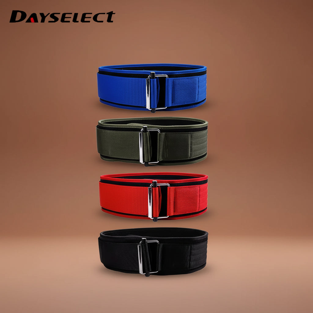 Self-Locking Buckle Weightlifting Belt Fitness Adjustable Nylon Gym Workout Belts Deadlifting Squatting Lifting Back Support