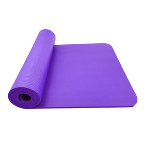 Large non-slip yoga mat rolled up - portable and lightweight