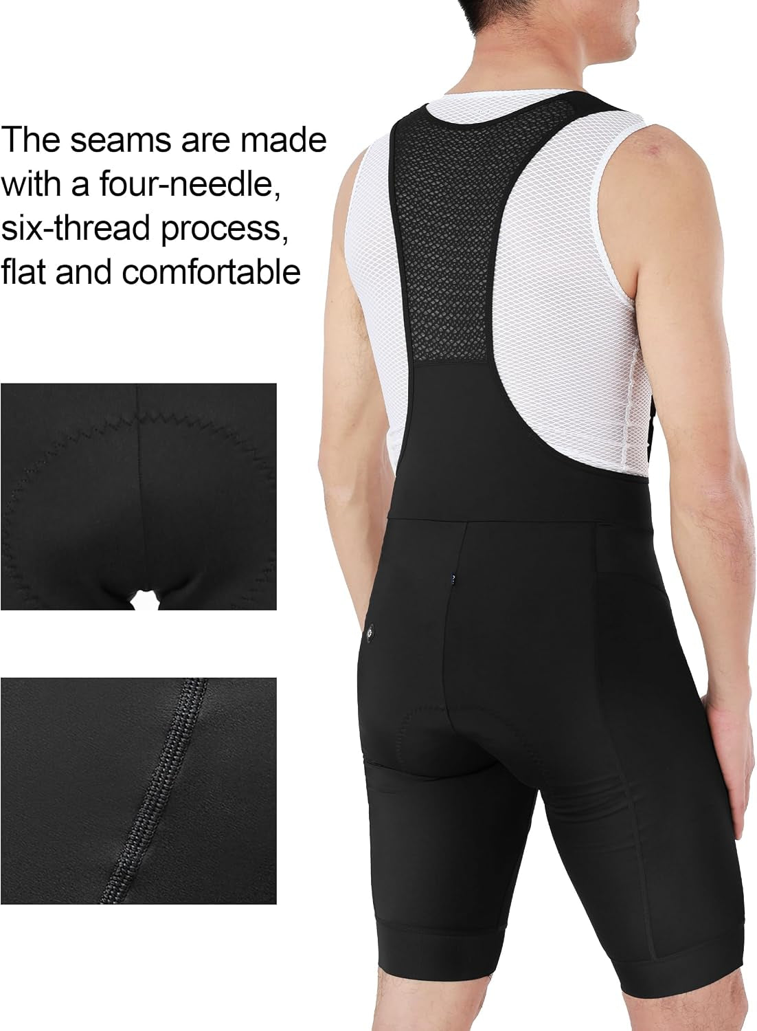 Men'S Cycling Bib Shorts Padded Bike Shorts for Men Breathable Biking Shorts,Road Bike Bib Shorts