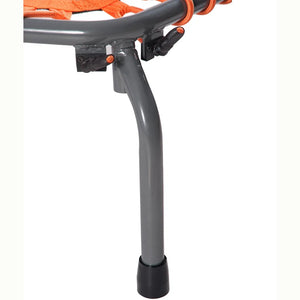 50 Inch Fold Fitness Trampoline with Adjustable Handrail, Elastic Rope and Mobile Phone Holder