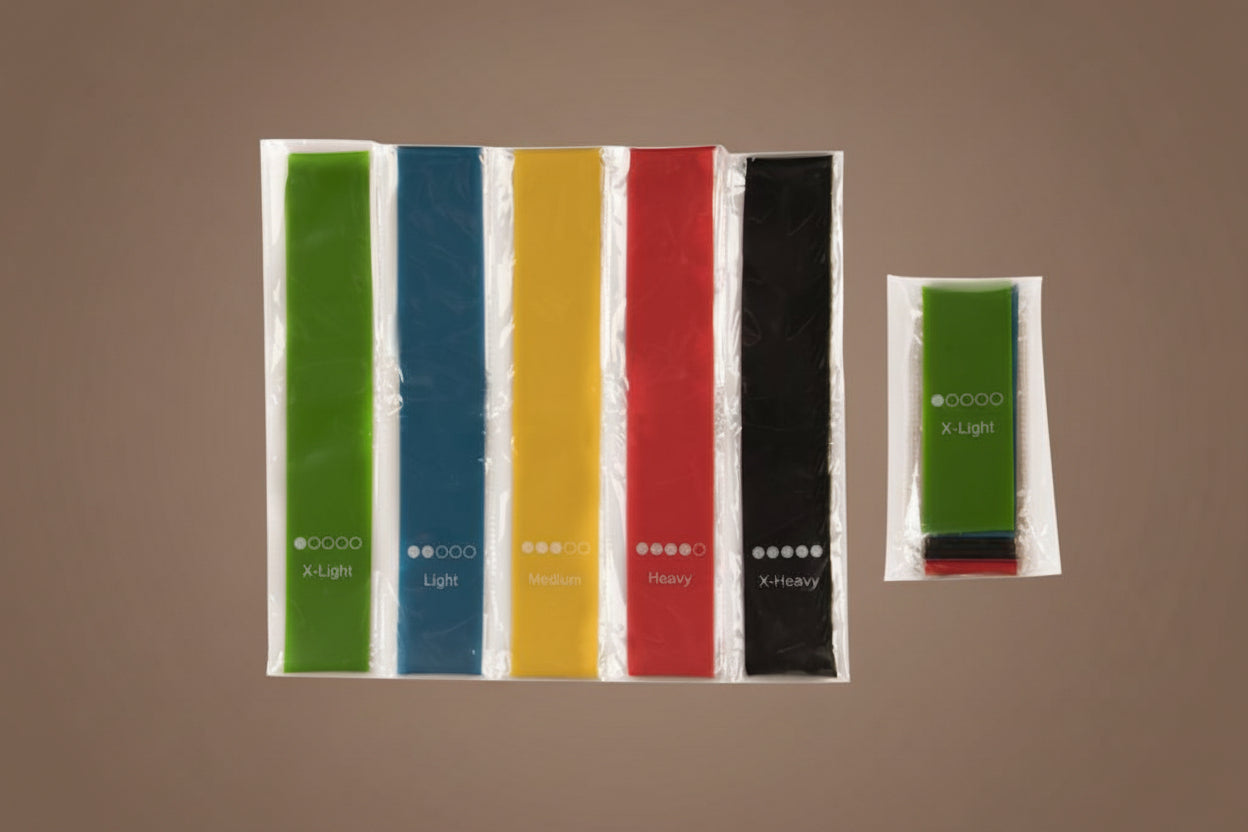 Resistance bands for yoga, stretching and pull-up training - side view