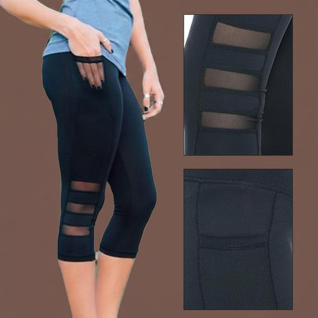 Women's capri leggings for yoga and gym workouts  front view