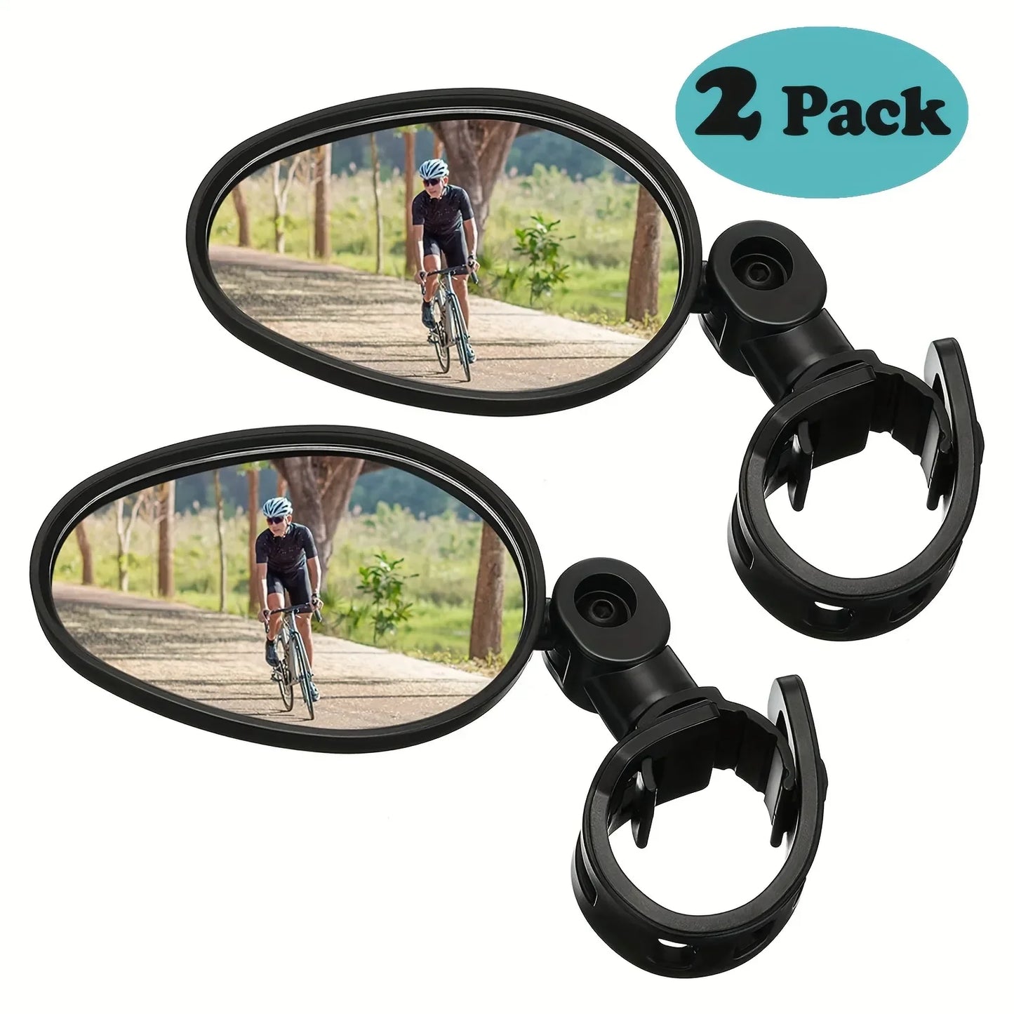 Bike Mirror 360 Degree Adjustable Rotatable Handlebar Mirror Wide Bycicle Accessories Cycling Rear View Mirror