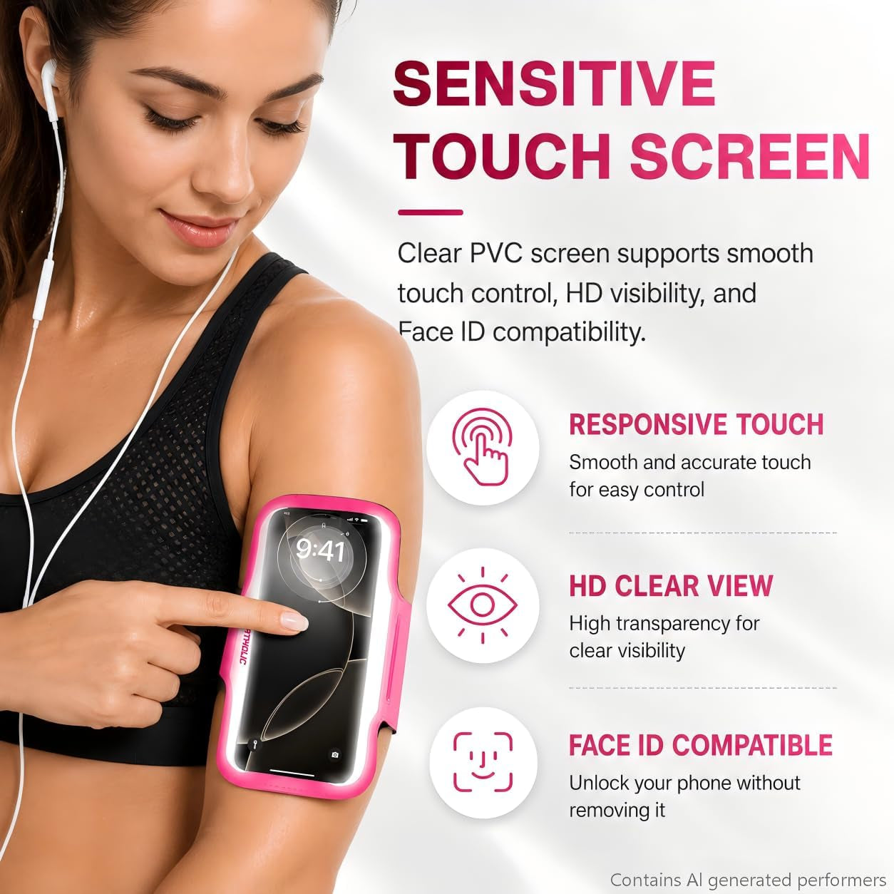 Running Armband Water Resistant Sports Phone Holder Case with Extension Strap,Card Slot up to 6.9" Phone for Iphone 17/16/15/14/13 plus Air Pro Max XR/XS