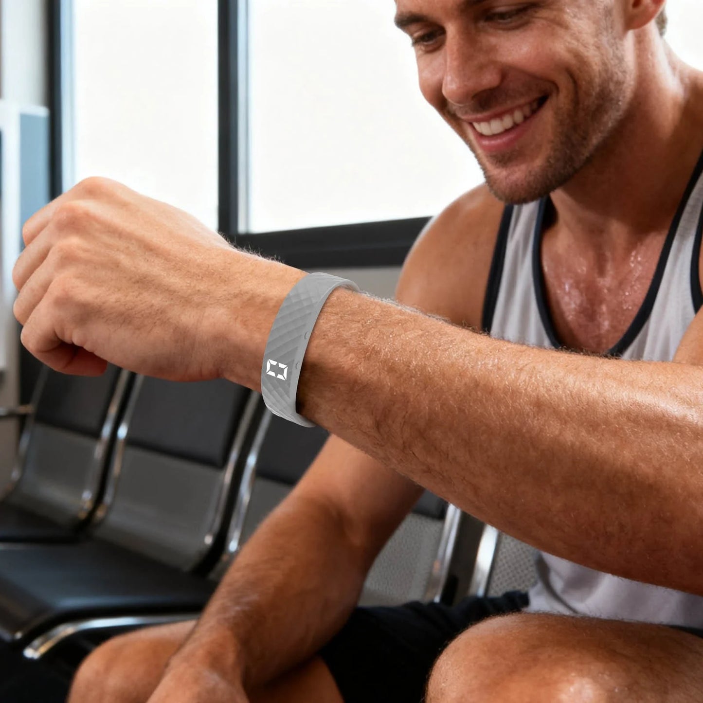 Smart Sleep Tracker Wristband with Vibration Alarm,Rechargeable Fitness Watch for Men Women,Sleep Monitor & Activity Tracker with Heart Rate Monitor,Waterproof Sport Band for Sleep Tracking & Workout