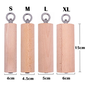 1 Pair Pull up Handle Wooden Grip Strengthener Exerciser Training Tools for Grip Strength Core Workout Rock Climbing Bouldering