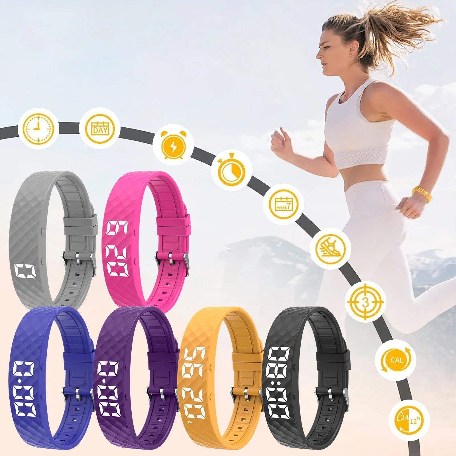 Smart Sleep Tracker Wristband with Vibration Alarm,Rechargeable Fitness Watch for Men Women,Sleep Monitor & Activity Tracker with Heart Rate Monitor,Waterproof Sport Band for Sleep Tracking & Workout