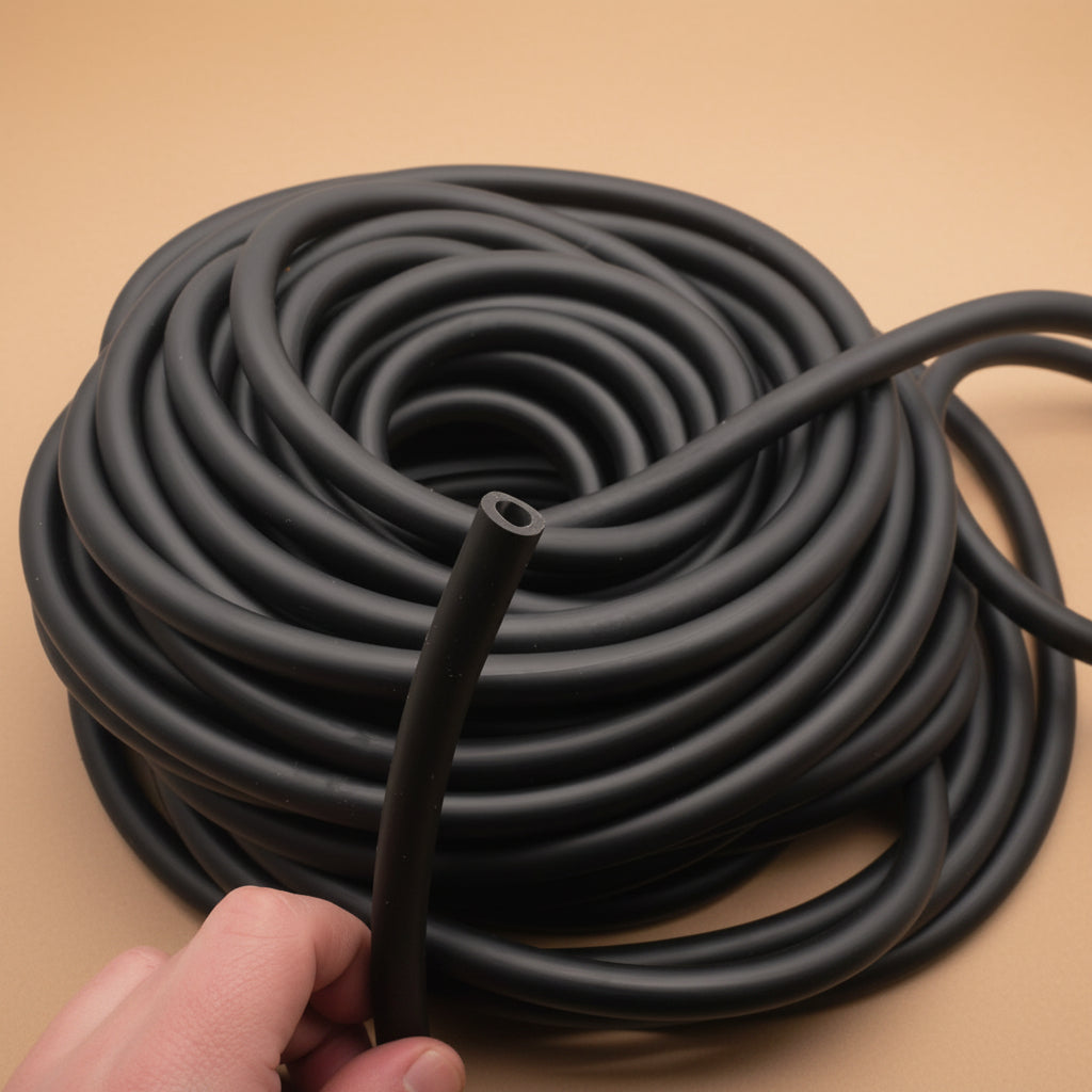 Close-up of heavy-duty black resistance rope texture