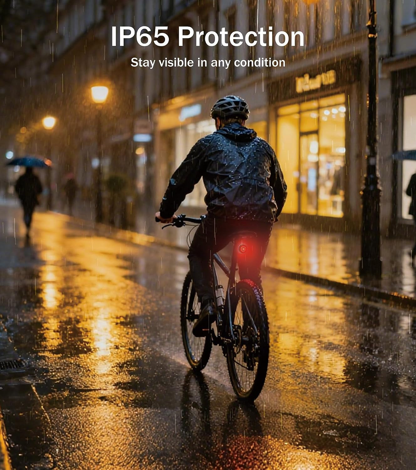 Bike Tail Light Smart Tracker: Dual Installation Methods, Supports GPS Positioning, Type-C Rechargeable, 400Mah Battery, 5 Light Modes, Ultra Bright LED Back Lights for Bicycle Road Mountain