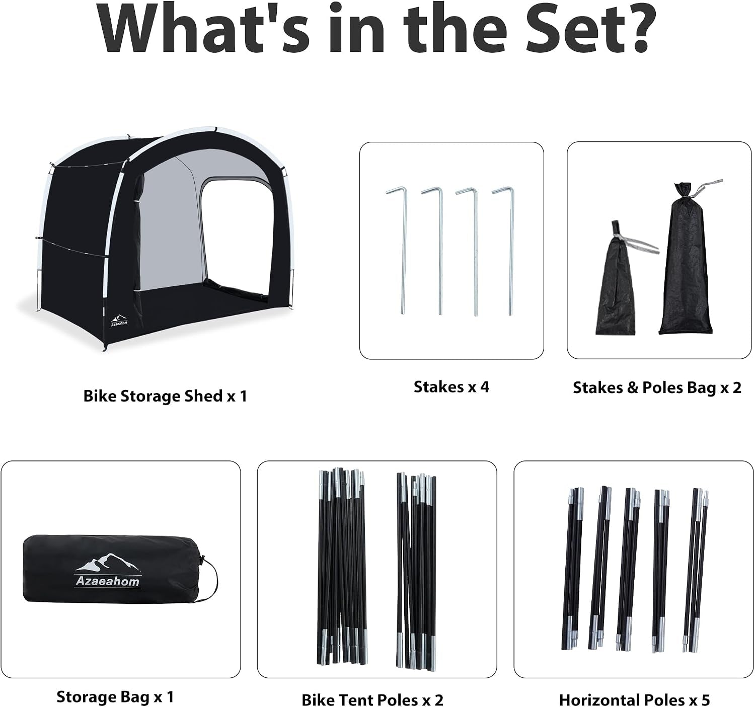 Bike Storage Shed Tent Waterproof Outdoor Side Access Portable XL | for Motorcycle Garden Tools Lawn Mower, Protects Bicycle, Compact Storage, Durable Water Resistant Material Outdoor Shelter