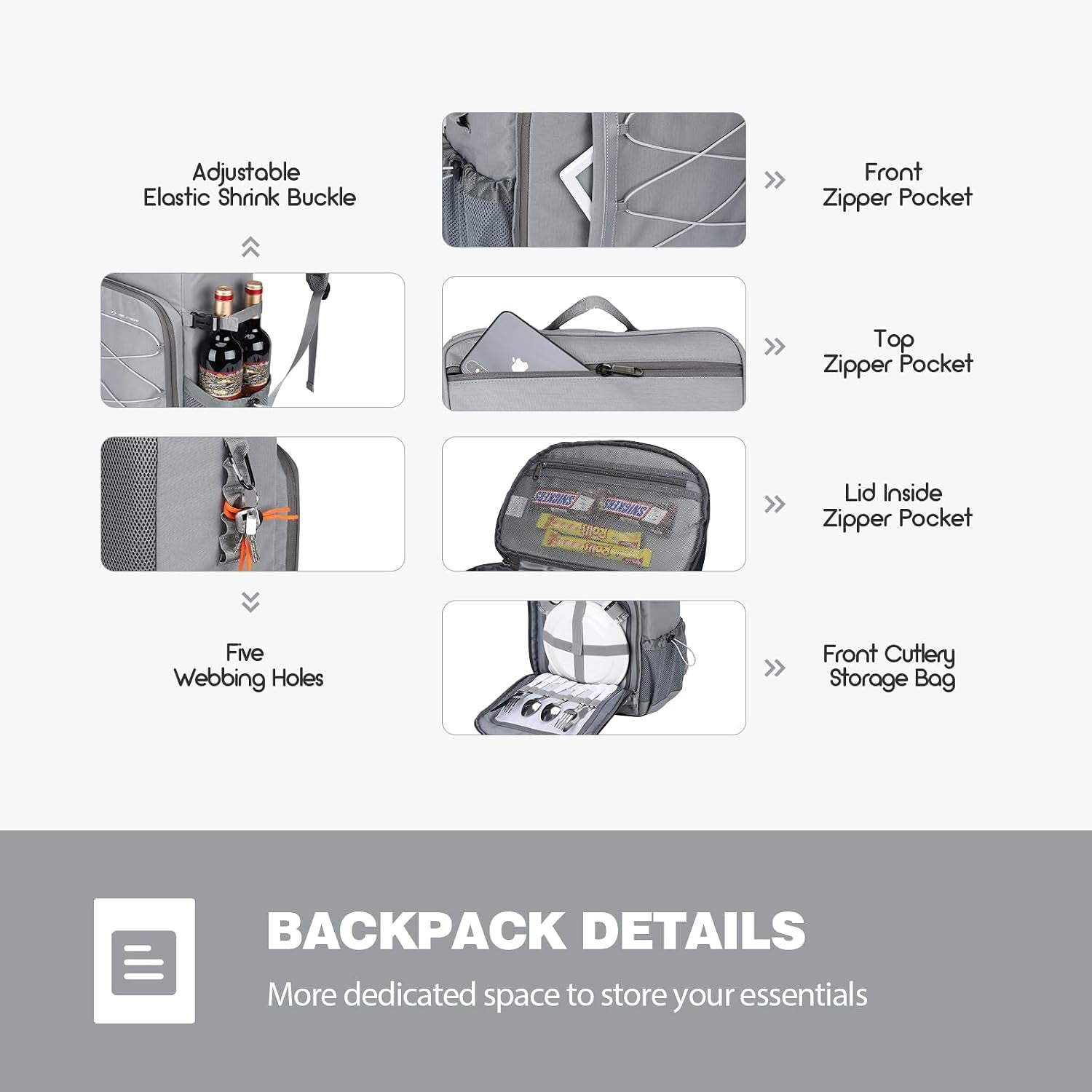 Cooler Backpack,35 Can Backpack Cooler Leakproof,Insulated Soft Cooler Bag,Camping Cooler,Beach Cooler,Ice Chest Backpack,Lightweight Travel Cooler Lunch Backpack for Hiking,Shopping