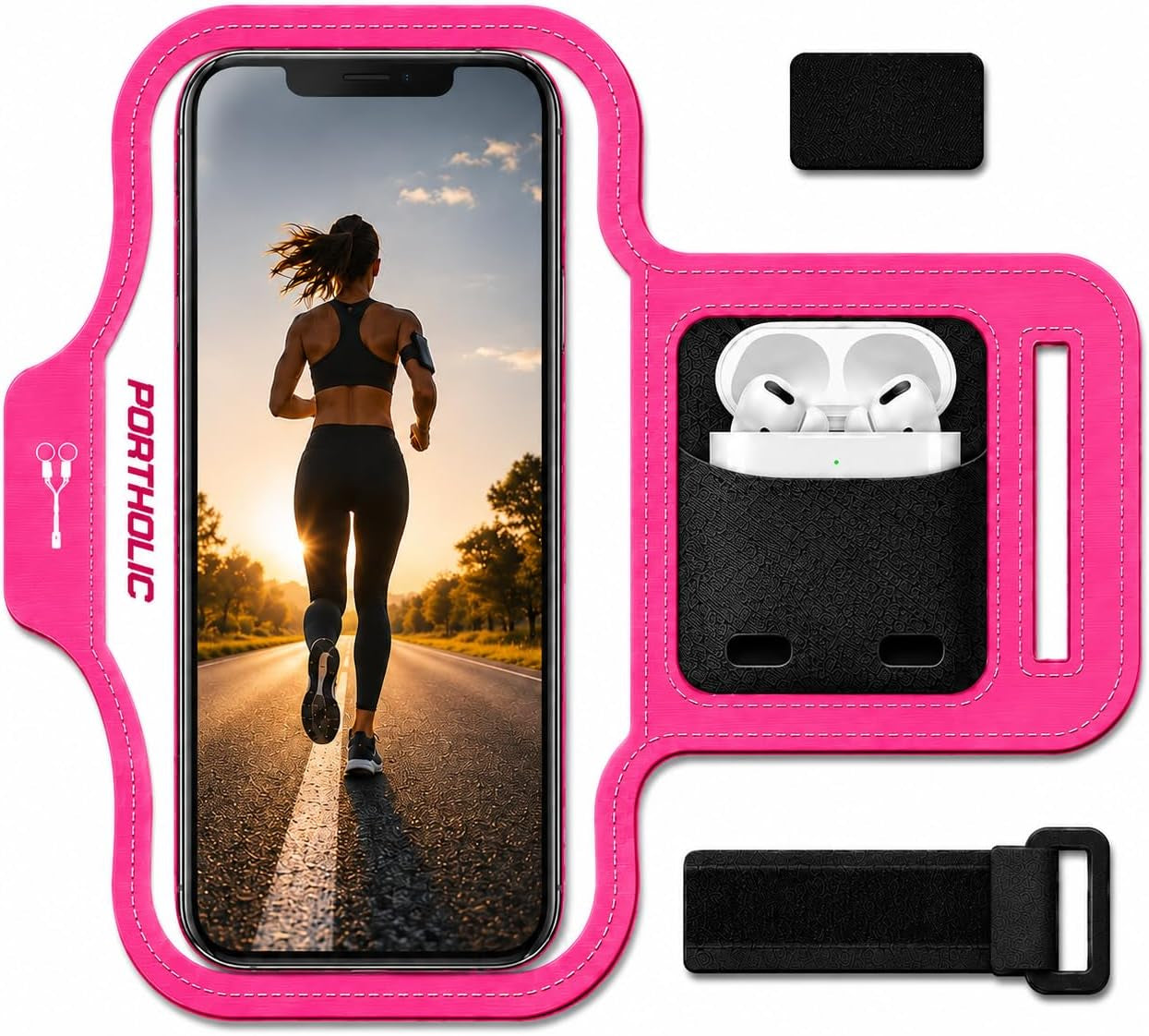 Running Armband Water Resistant Sports Phone Holder Case with Extension Strap,Card Slot up to 6.9" Phone for Iphone 17/16/15/14/13 plus Air Pro Max XR/XS