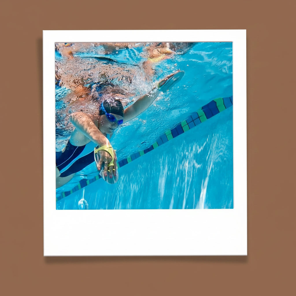 Contour Hand Paddles, Adjustable Straps for Unisex-Adults & Kids | Lightweight Polypropylene, Silicone Strap, Form-Fitting Design, Stroke Training Aid, Lap Pool Drills, Beginner to Advanced