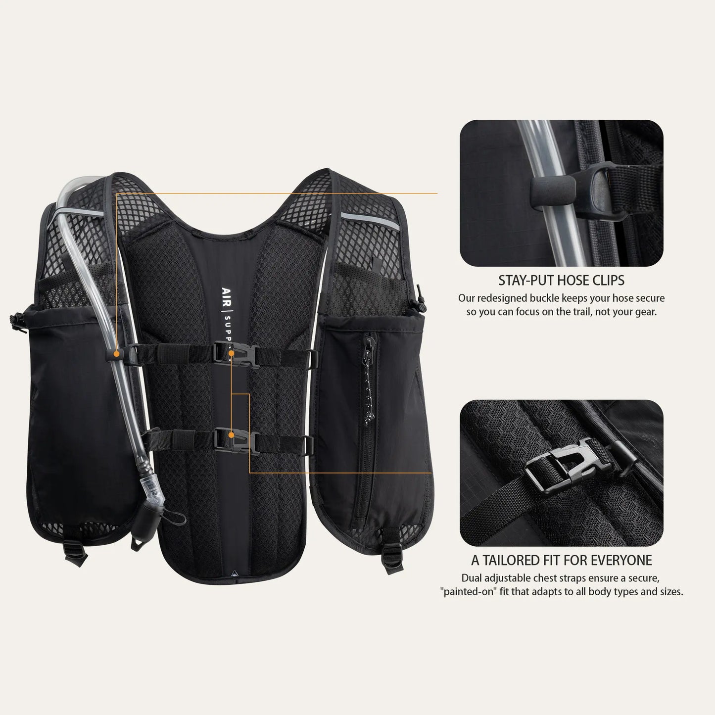 Everfun Hydration Backpack - Small Running & Hiking Vest Backpack with 1.5L Water Bladder for Outdoor Activities