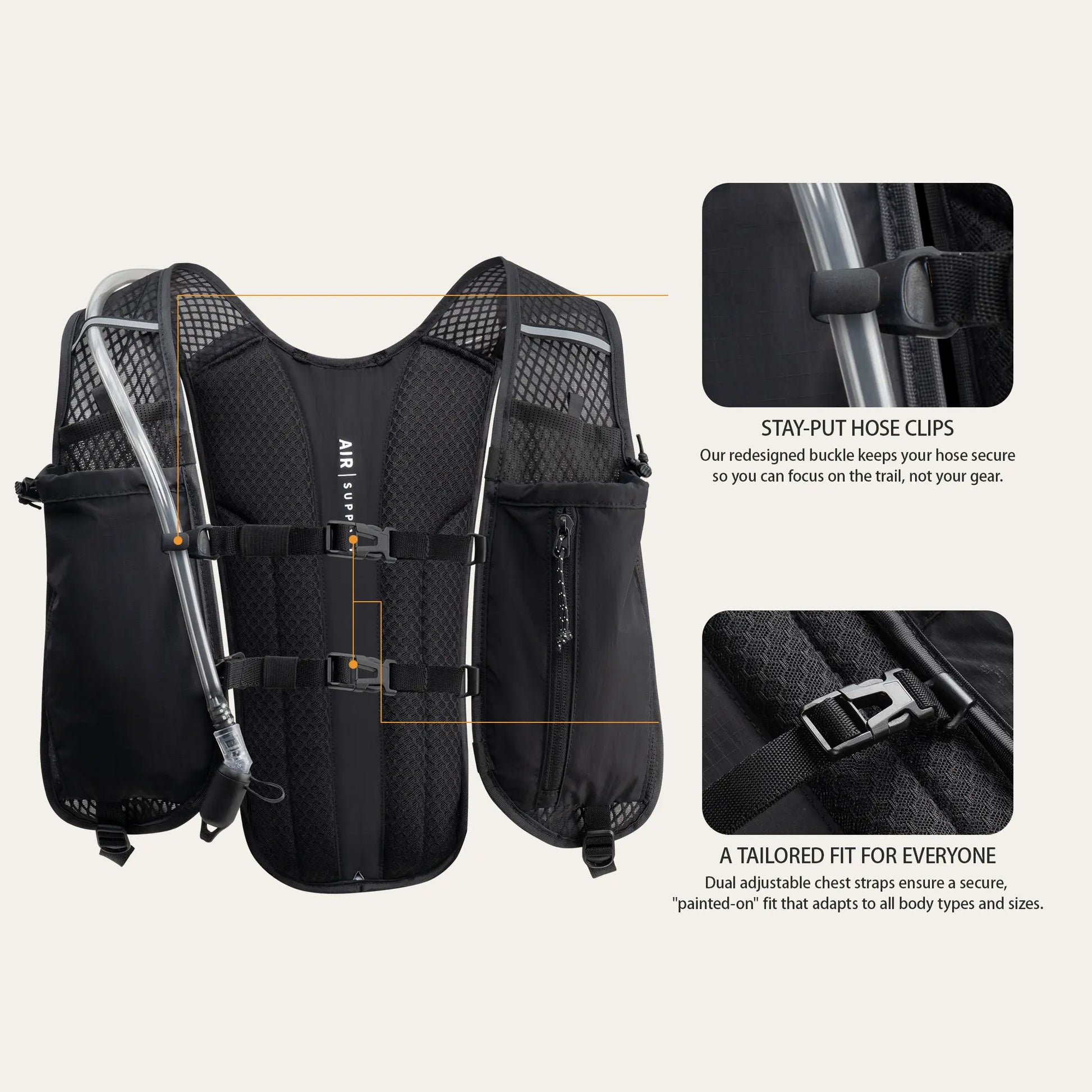 Everfun Hydration Backpack - Small Running & Hiking Vest Backpack with 1.5L Water Bladder for Outdoor Activities