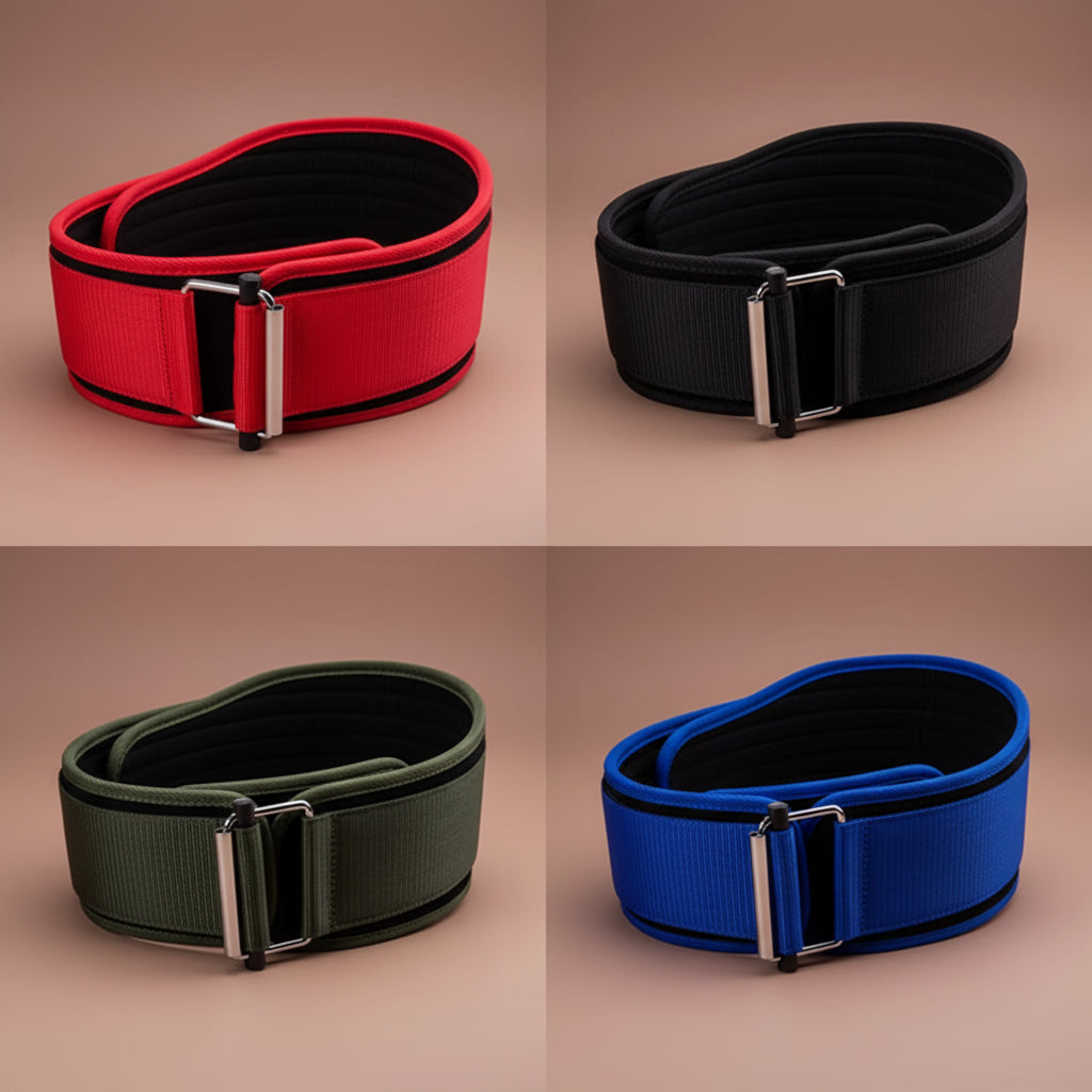 Self-Locking Buckle Weightlifting Belt Fitness Adjustable Nylon Gym Workout Belts Deadlifting Squatting Lifting Back Support