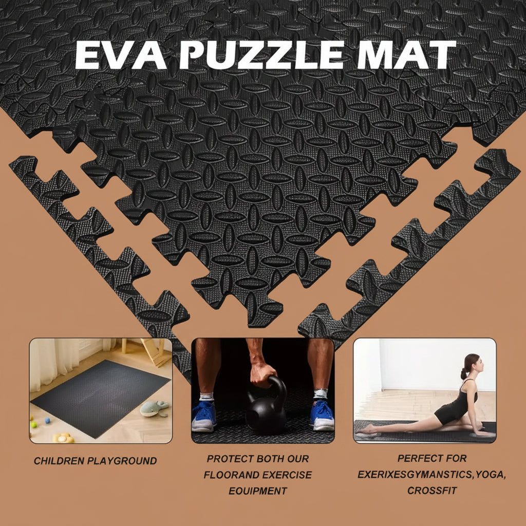 8/16 Pcs Foam Fitness Non Slip Yoga Mat Fitness Floor Tile Protection Pad Fitness Equipment Mat Suitable for Indoor Fitness