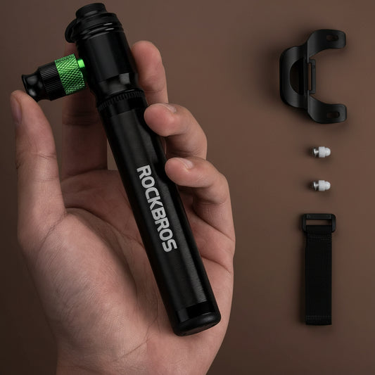 Mini Bike Pump Hand Pump & CO2 Inflator 2-In-1 | CNC Aluminum Body, 110 PSI Max, Presta & Schrader Compatible, 5.5In 0.16Lbs, Frame Mount Bracket Included