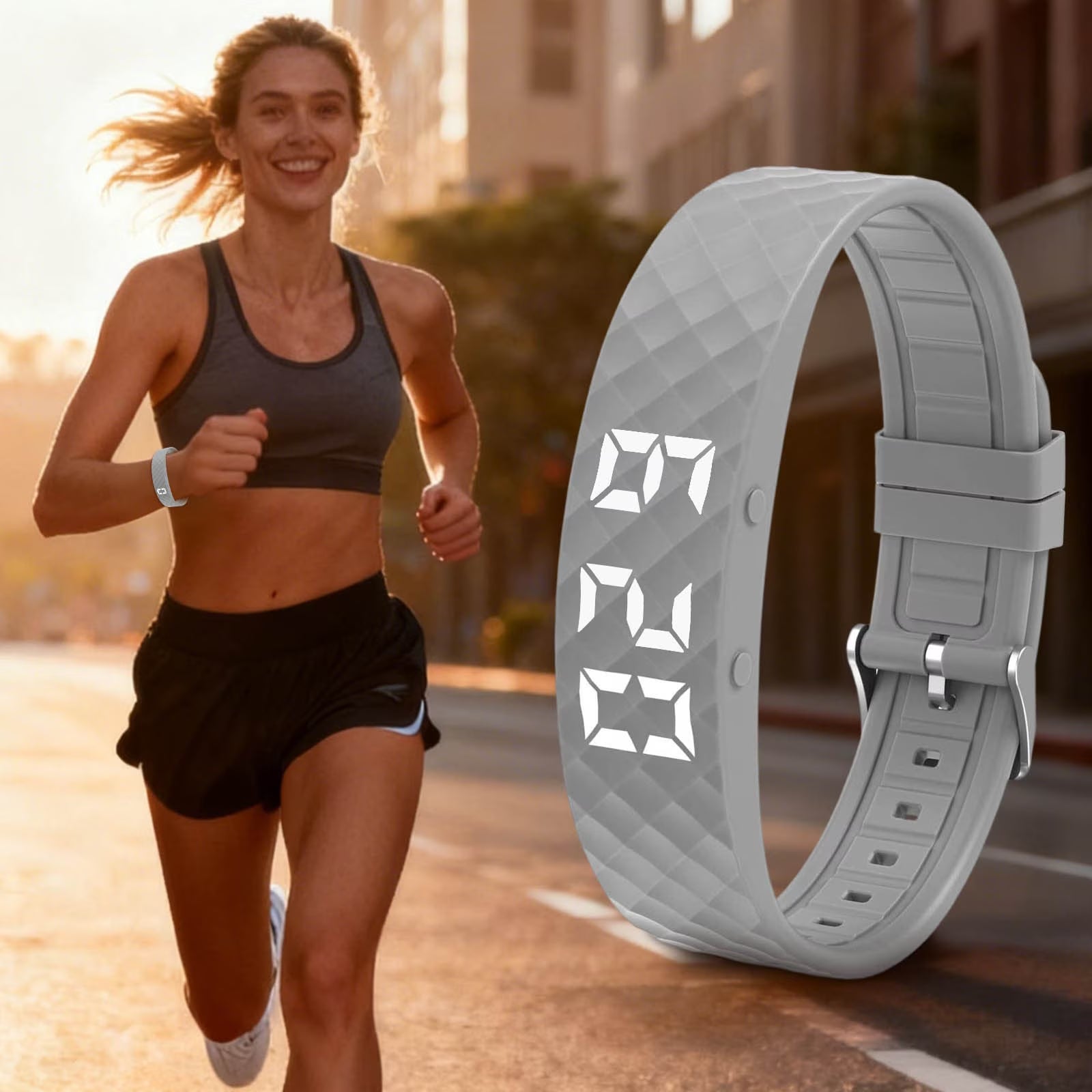 Smart Sleep Tracker Wristband with Vibration Alarm,Rechargeable Fitness Watch for Men Women,Sleep Monitor & Activity Tracker with Heart Rate Monitor,Waterproof Sport Band for Sleep Tracking & Workout