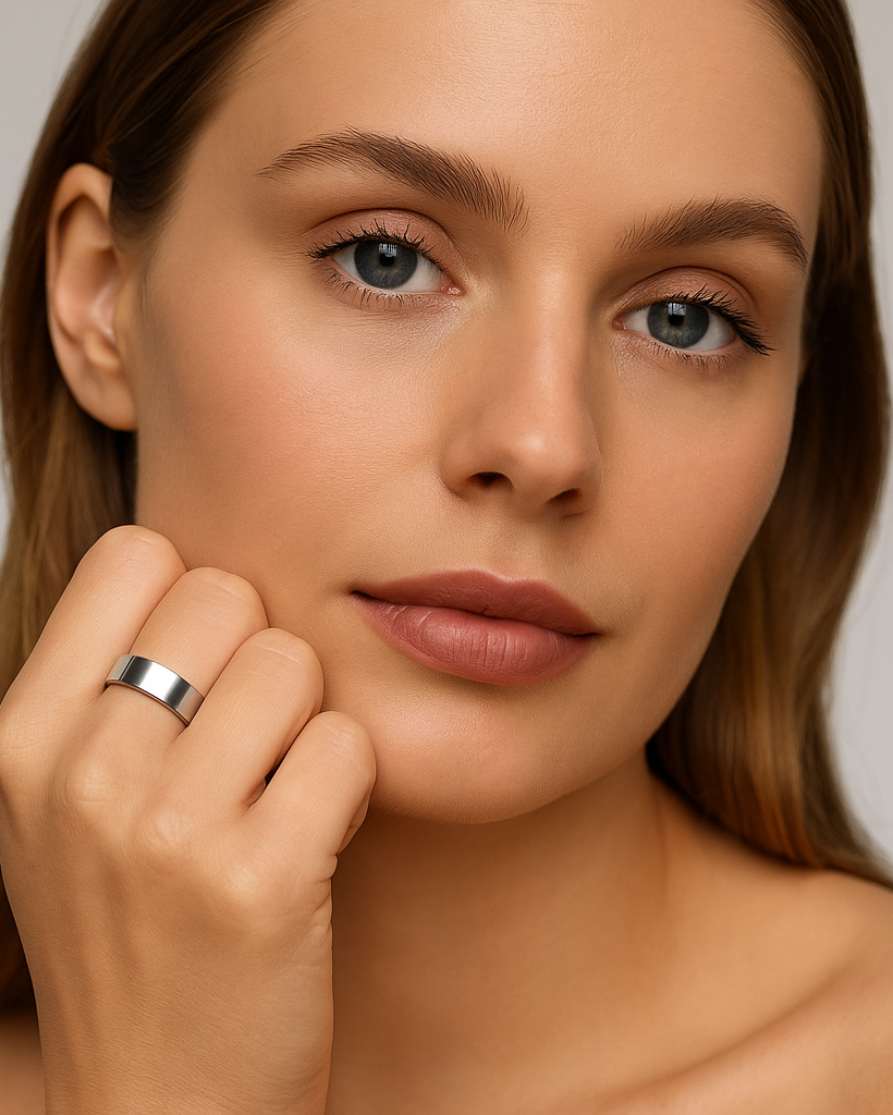 Vital smart fitness ring, sleek minimal design