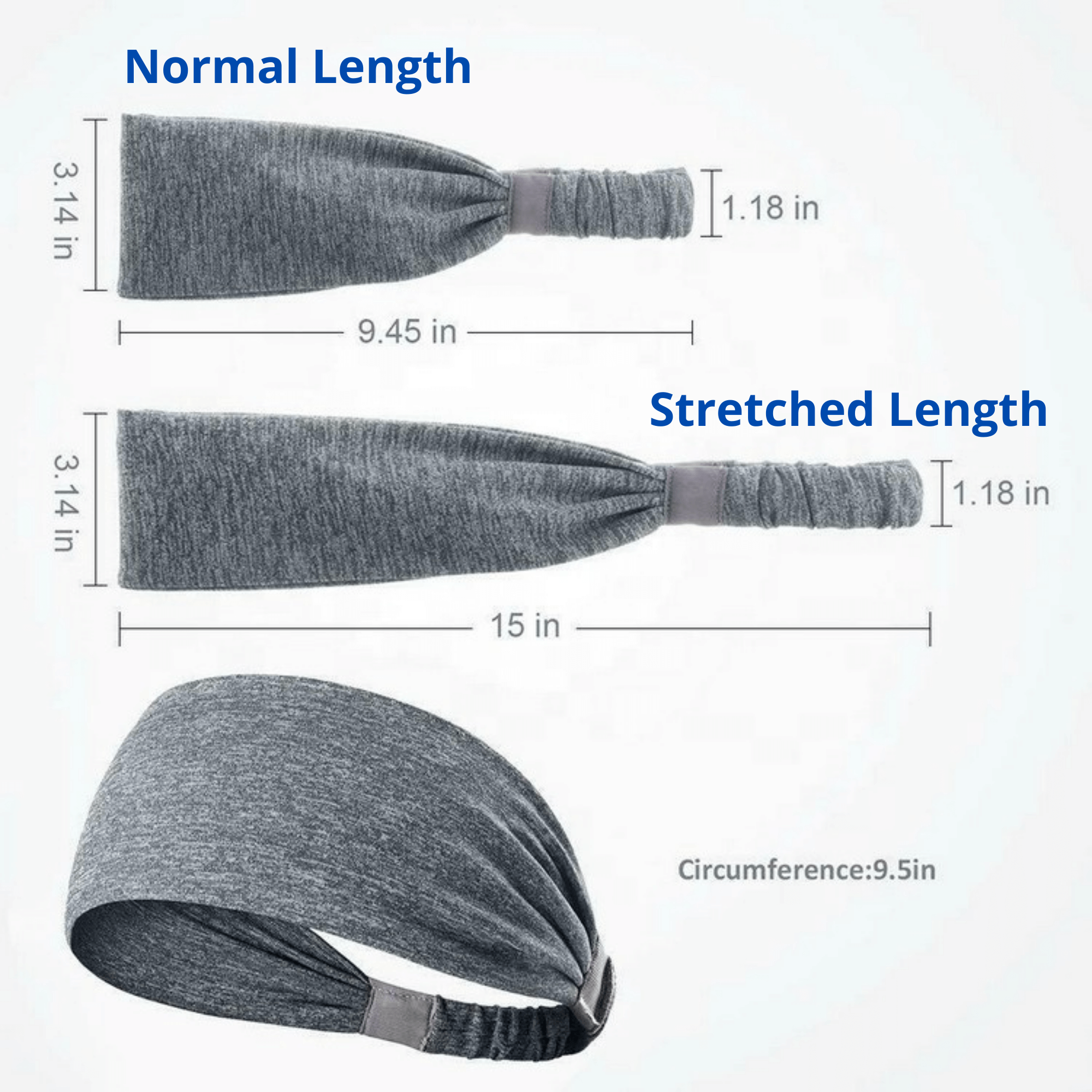 Sport headband extra wide design for sweat control during exercise