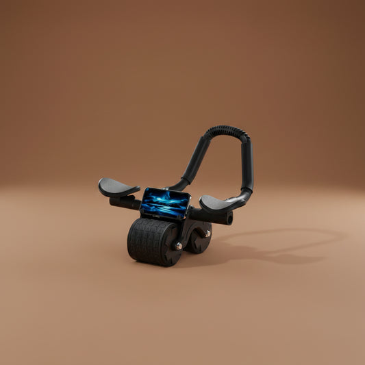 Elbow Support Automatic Rebound Abdominal Wheel Core Muscle Ab Trainer with Counter Display Fitness Exercise Roller Wheel