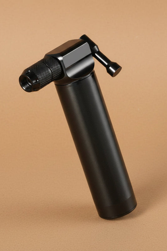 CO2 Bike Tire Inflator, Portable Mini CO2 Bicycle Tire Pump, Compatible with Schrader Valve, Simple CO2 Bike Tyre Inflator for 12G/16G/20G/25G CO2 Cartridges