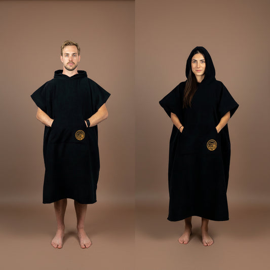 Long Beach SURF CO Surf Poncho | Wetsuit Changing Towel Hoodie with Pocket | Quick Dry Hooded Beach Towel