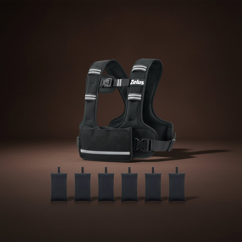 Women's weighted vest with six removable weight bars for training
