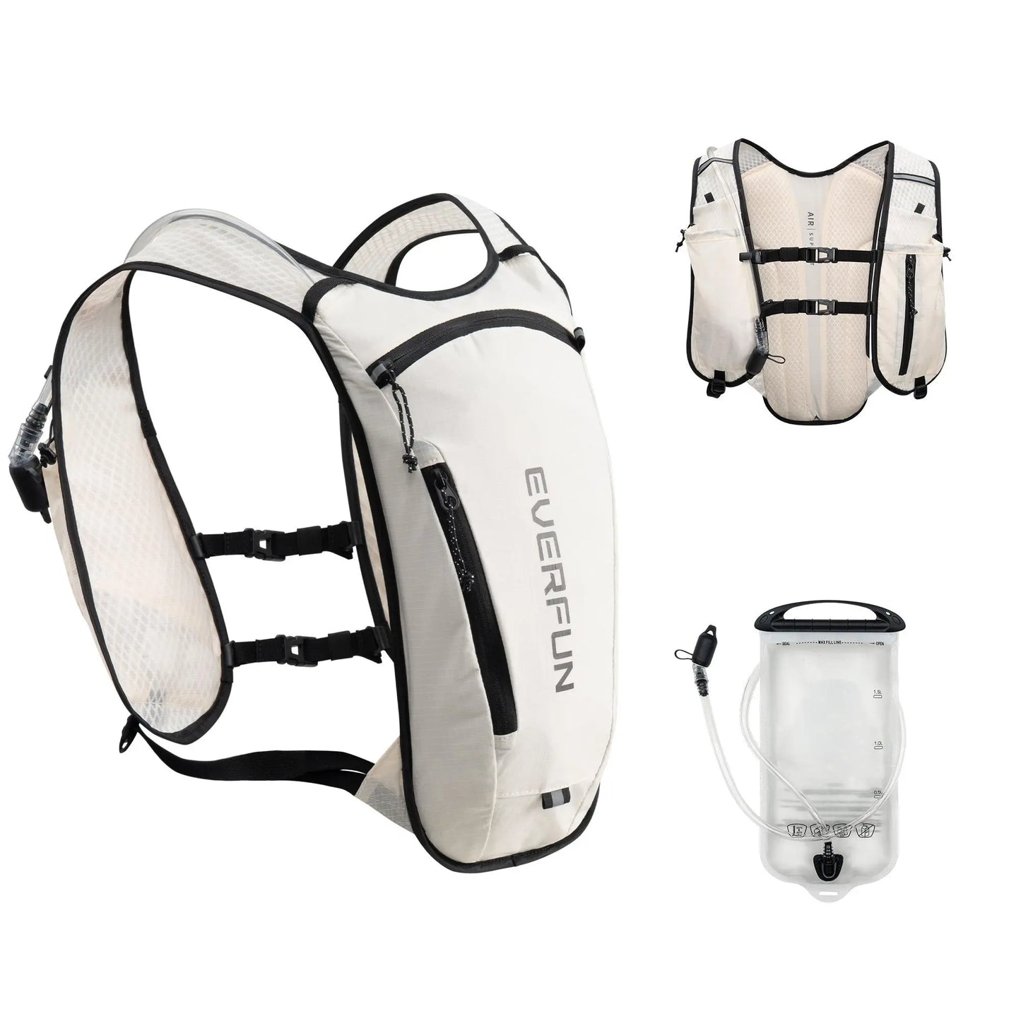 Everfun Hydration Backpack - Small Running & Hiking Vest Backpack with 1.5L Water Bladder for Outdoor Activities