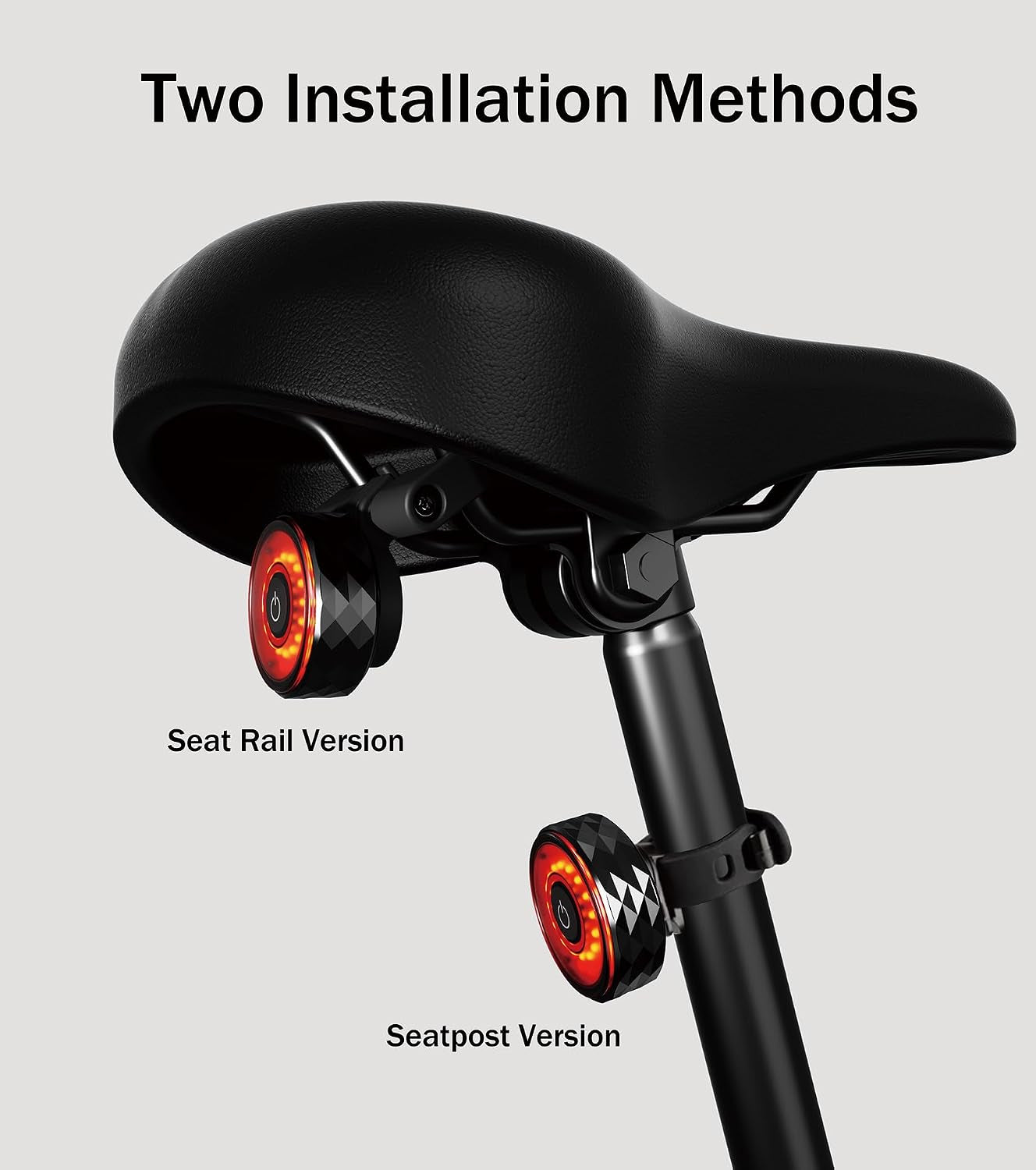 Bike Tail Light Smart Tracker: Dual Installation Methods, Supports GPS Positioning, Type-C Rechargeable, 400Mah Battery, 5 Light Modes, Ultra Bright LED Back Lights for Bicycle Road Mountain