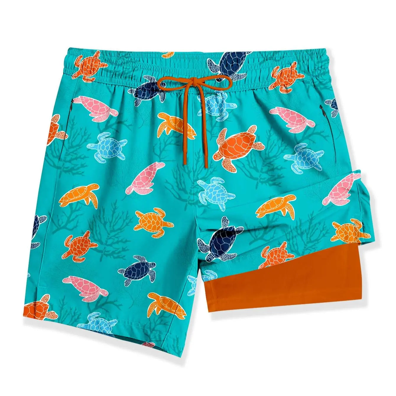 ABSECAI Men'S 2-In-1 Swim Trunks 2026 - 6" & 7" Compression Liner, Quick Dry, Zipper Pockets, Above-Knee, S-XXL, Breathable, Durable, Quality Phone Pocket, Running & Beach Sports Shorts, Tiktok Trend