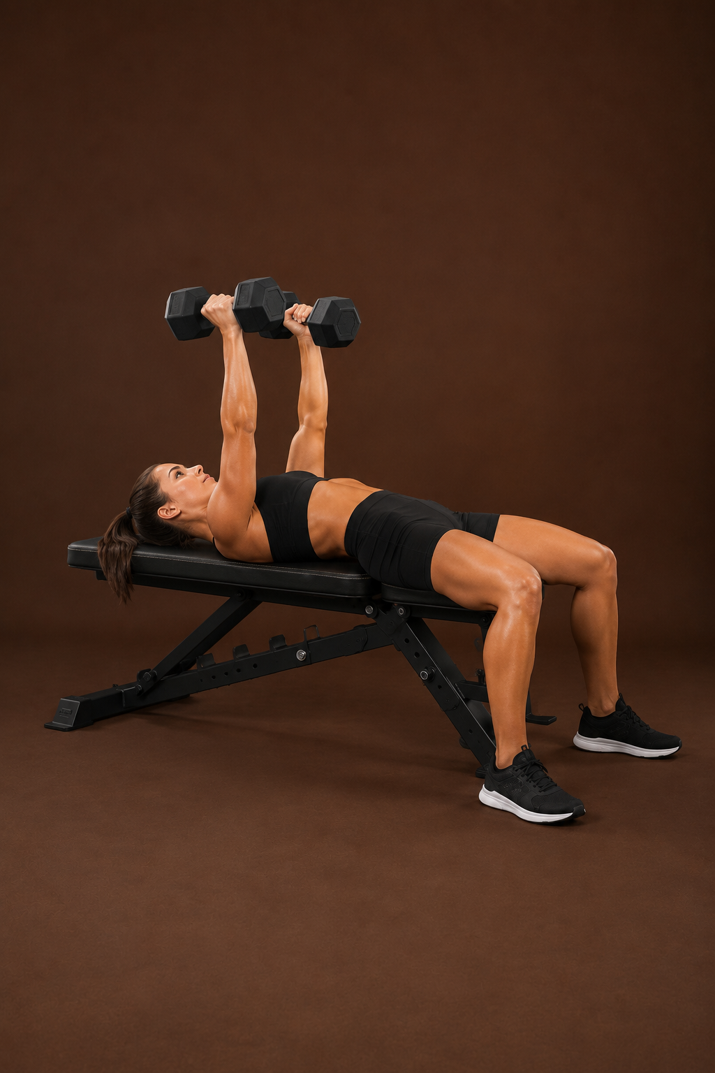 ForgeFit Pro bench in decline position for lower chest exercises