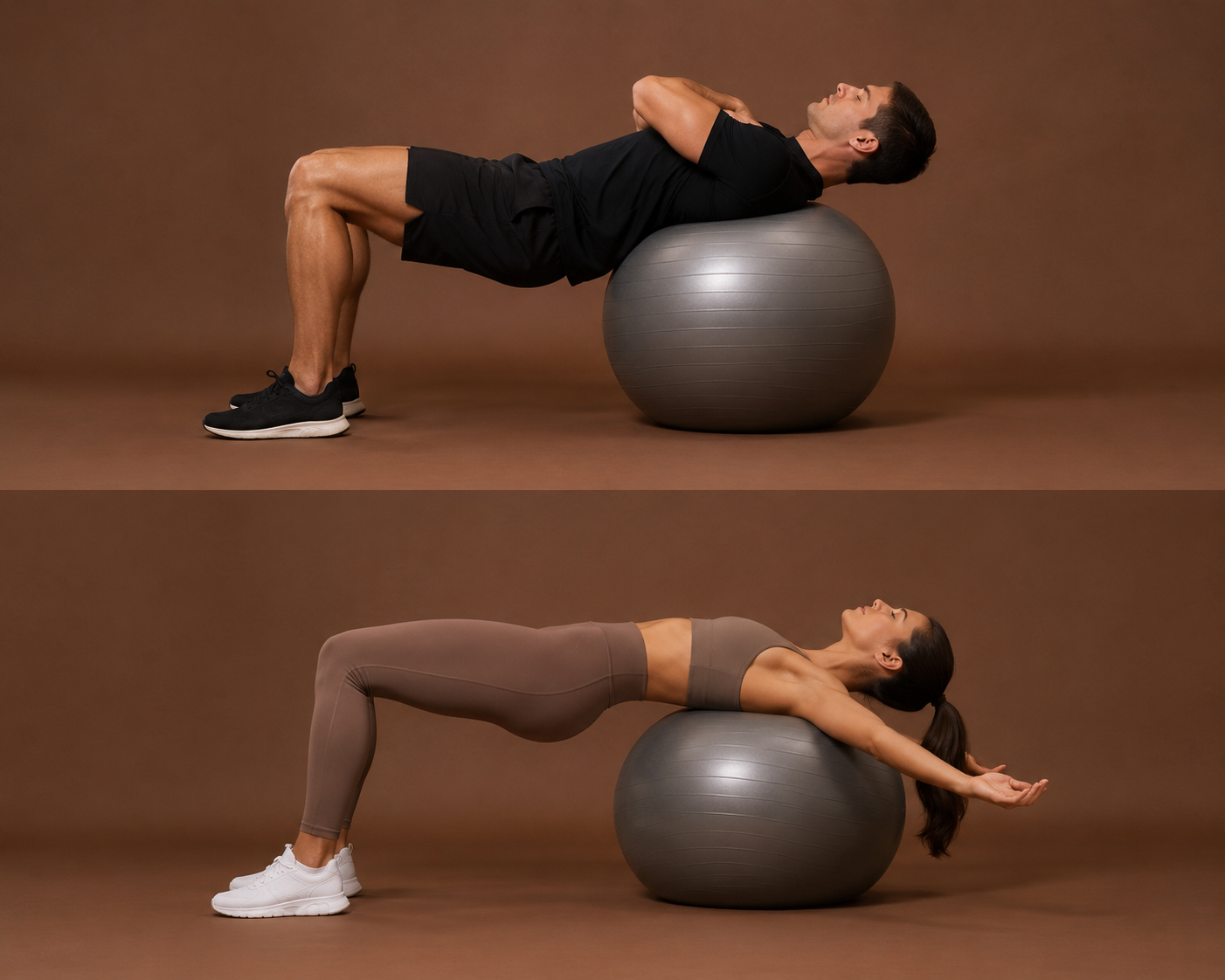 Fitness yoga ball for home exercise and core training - front view