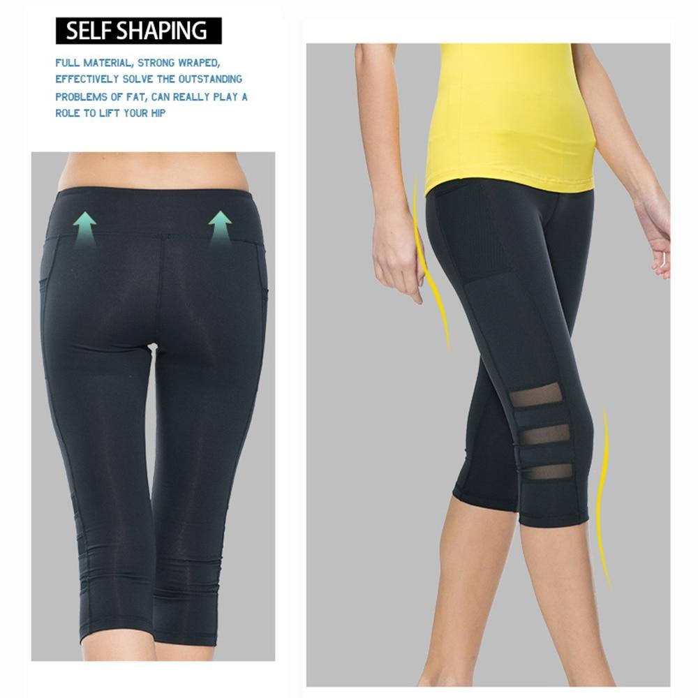 Women's yoga and gym capri leggings - waistband detail