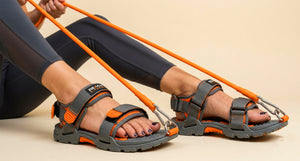 Portable fitness resistance band with foot pedal - product overview