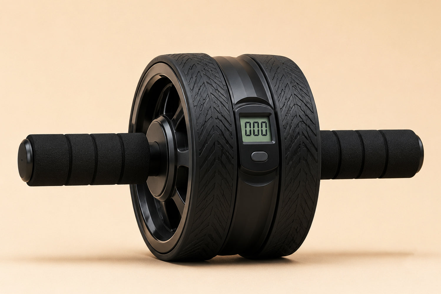 Elbow Support Automatic Rebound Abdominal Wheel Core Muscle Ab Trainer with Counter Display Fitness Exercise Roller Wheel