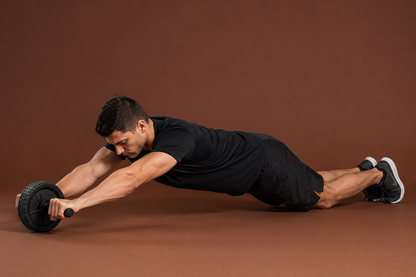 Person using latex resistance rope for training