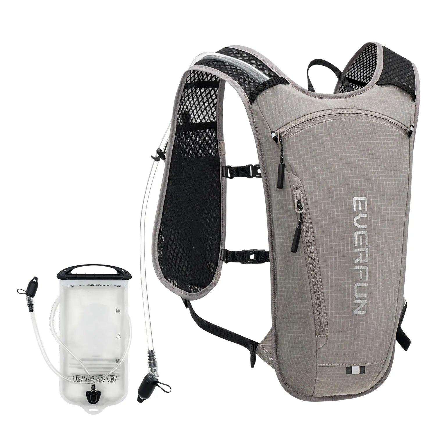 Everfun Hydration Backpack - Small Running & Hiking Vest Backpack with 1.5L Water Bladder for Outdoor Activities