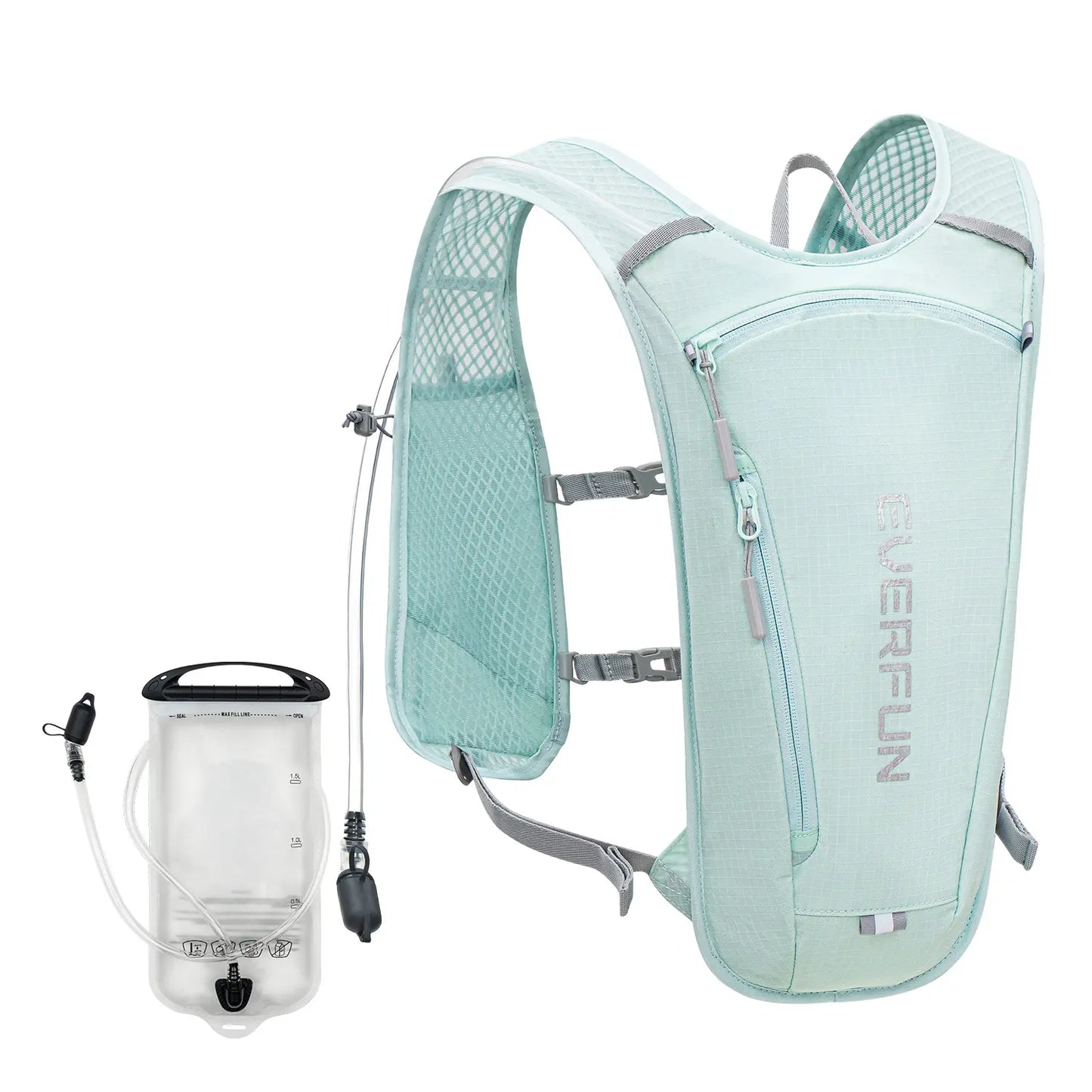 Everfun Hydration Backpack - Small Running & Hiking Vest Backpack with 1.5L Water Bladder for Outdoor Activities