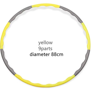 1X 9/8/7 Tubes Yoga Detachable Pilates Hoop Waist Exercise Slimming Sports Hoops Body Building Massage Gym Loss Weight Hoop