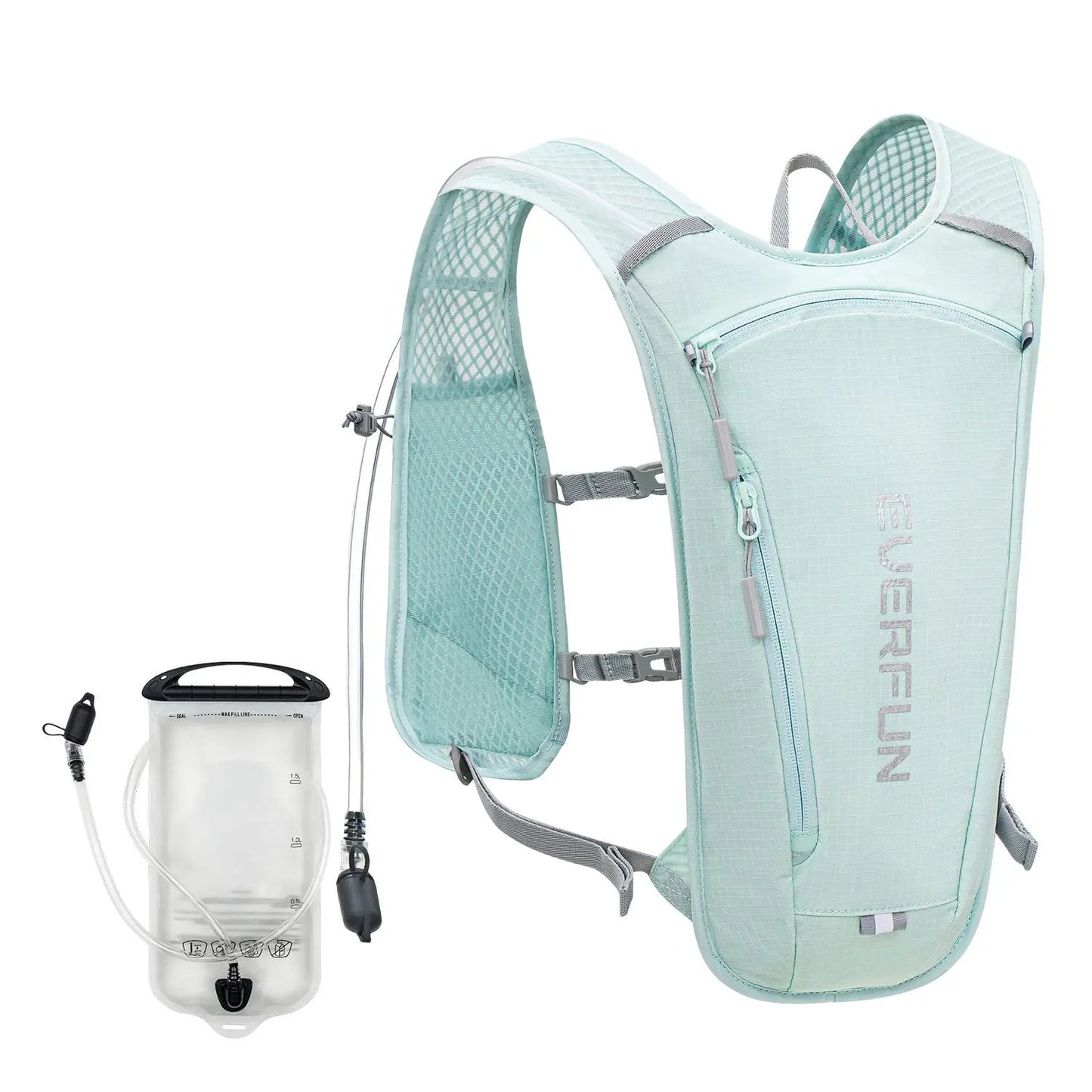 Everfun Hydration Backpack - Small Running & Hiking Vest Backpack with 1.5L Water Bladder for Outdoor Activities