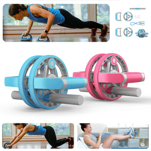 Abdominal wheel and pull strap gym training set - product overview