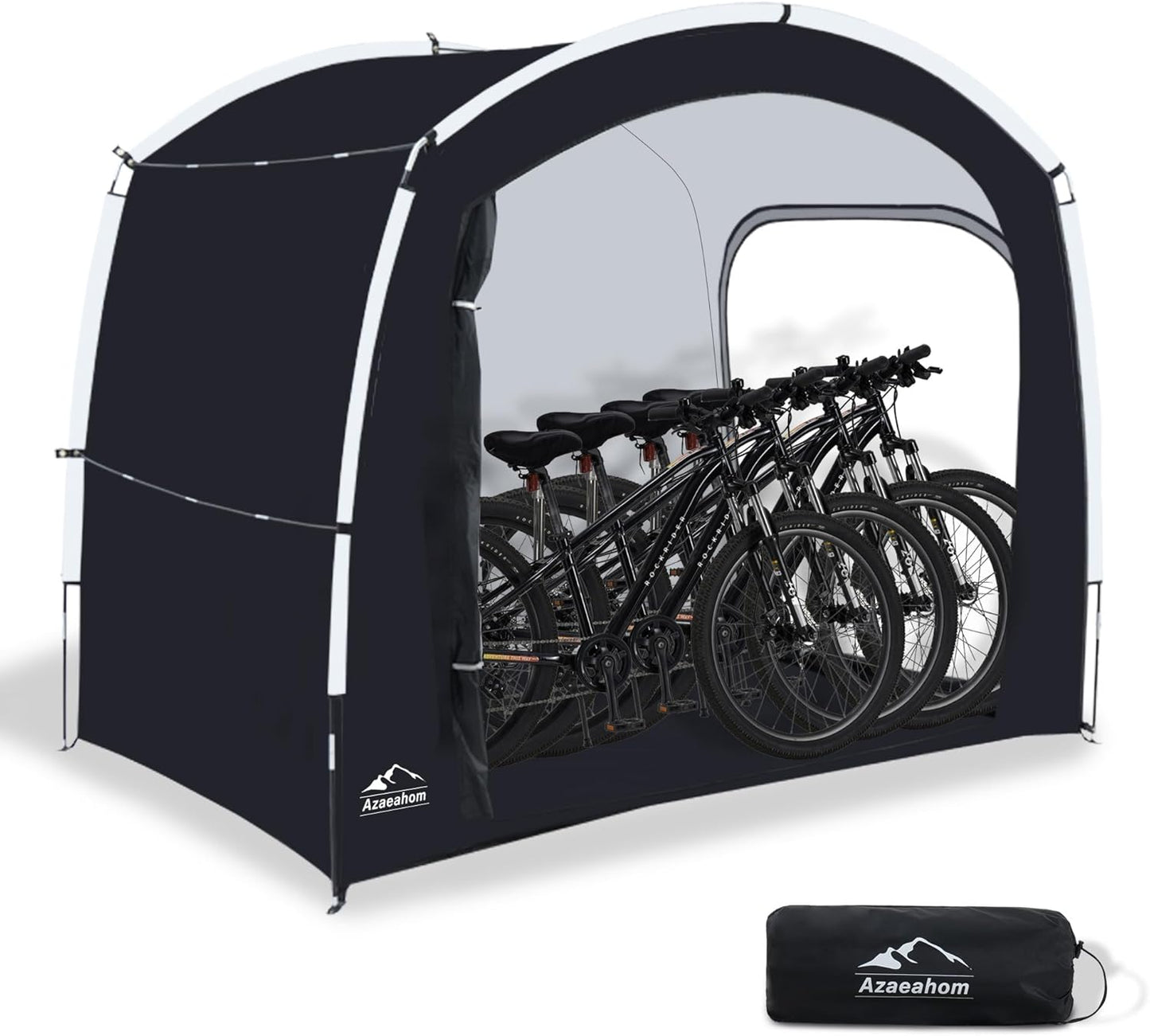 Bike Storage Shed Tent Waterproof Outdoor Side Access Portable XL | for Motorcycle Garden Tools Lawn Mower, Protects Bicycle, Compact Storage, Durable Water Resistant Material Outdoor Shelter